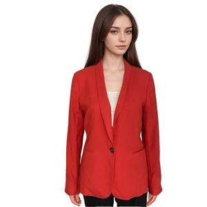 J. Crew Parke Blazer Sz 4 Red 98% Wool Festive Christmas Valentine's Office